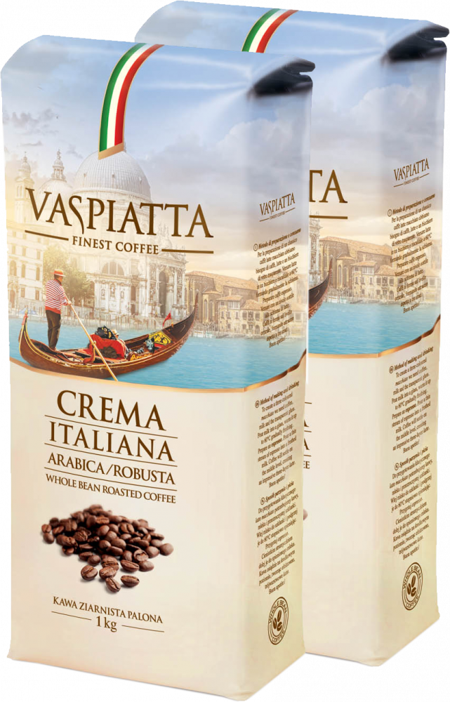 2x kawa ziarnista Vaspiatta Crema Italiana, 1kg