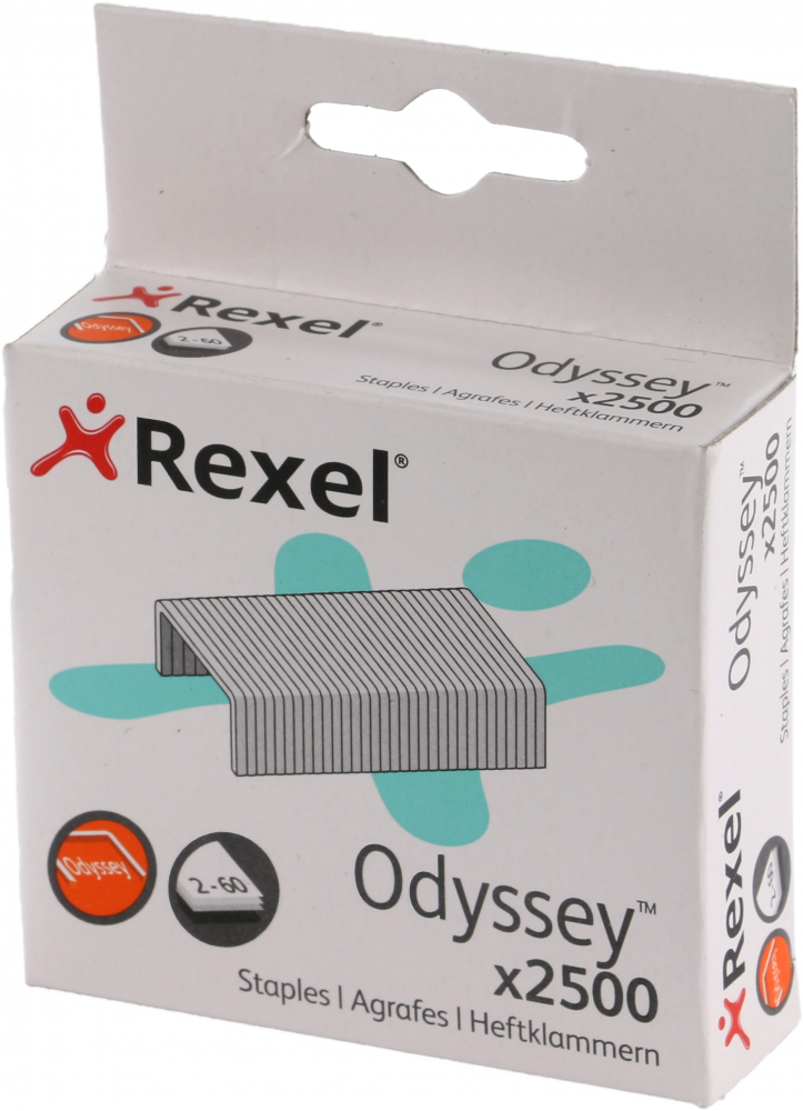 Zszywki Rexel Odyssey, 9/13, 2500 sztuk, srebrny