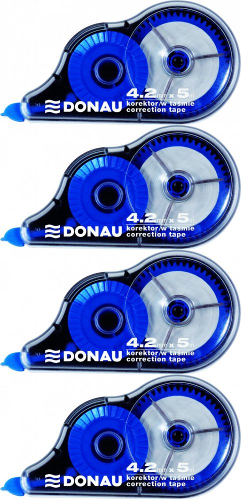 4x Korektor w taśmie Donau, myszka, 4.2mmx5m