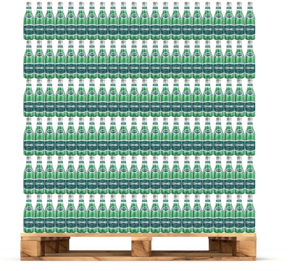 1440x Woda Cisowianka, niegazowana, 0.3l, butelka szklana