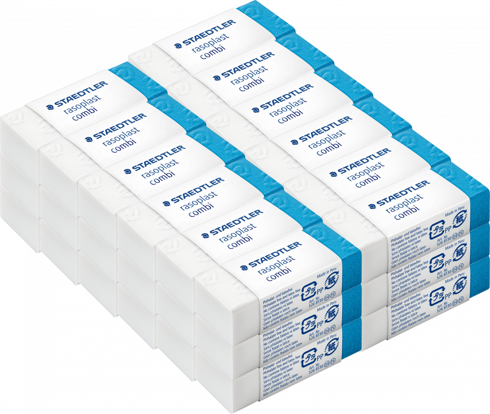 38x Gumka dwuczęściowa Staedtler Rasoplast Combi