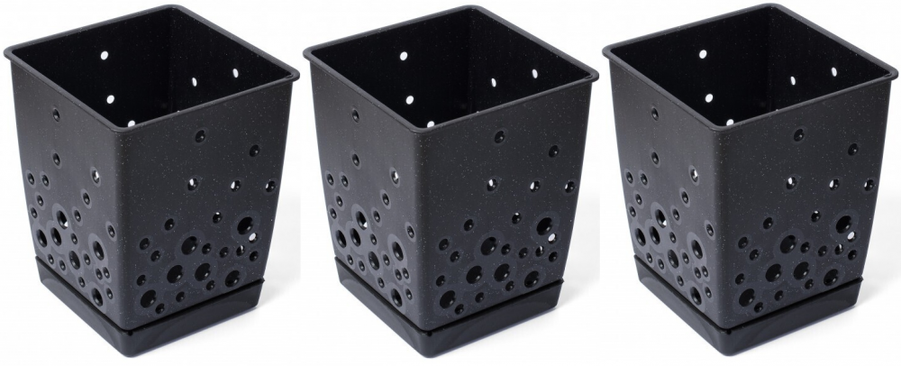 3x ociekacz na sztućce Practic Cosmos, czarny