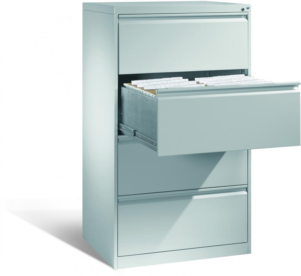 Szafa kartotekowa C+P, metal, 1357x787x590mm, grubość blachy 0.8-1.0 mm, szary jasny