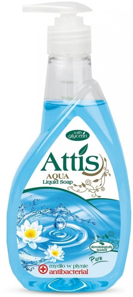 Mydło w płynie Attis Gold Drop, antybakteryjne, z dozownikiem, 400ml