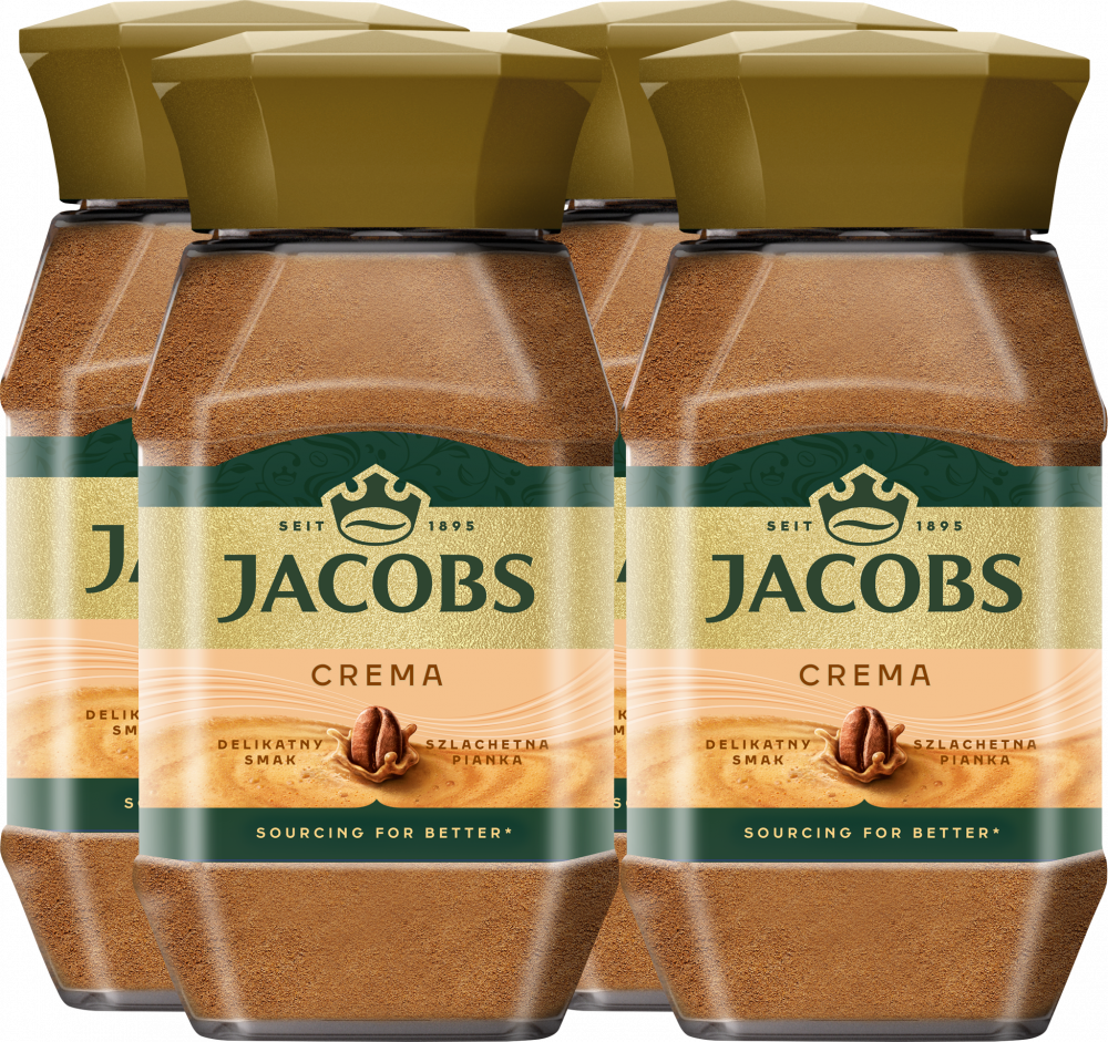 4x Kawa rozpuszczalna Jacobs Crema, 200g
