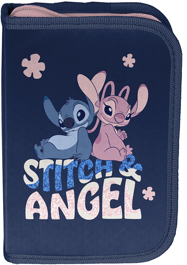 Piórnik szkolny Paso Disney Stitch, 1-komorowy, bez wyposażenia, granatowy