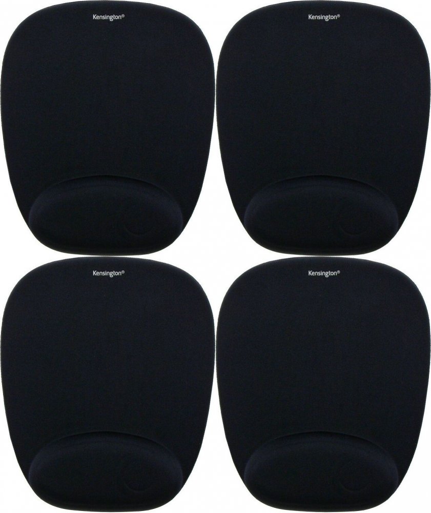 4x Podkładka pod mysz i nadgarstek Kensington, piankowa, czarny