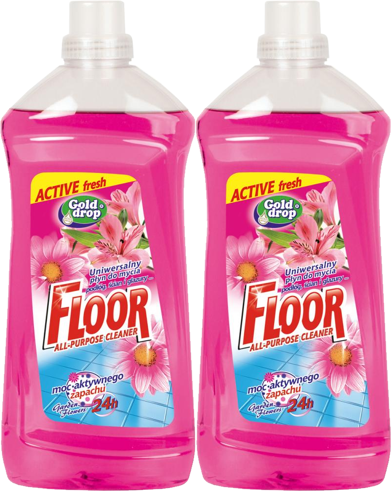 2x Płyn uniwersalny Floor Gold Drop, kwiaty ogrodów, 1.5l