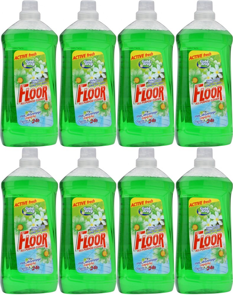 8x Płyn uniwersalny Floor Gold Drop, kwiaty wiosenne, 1.5l