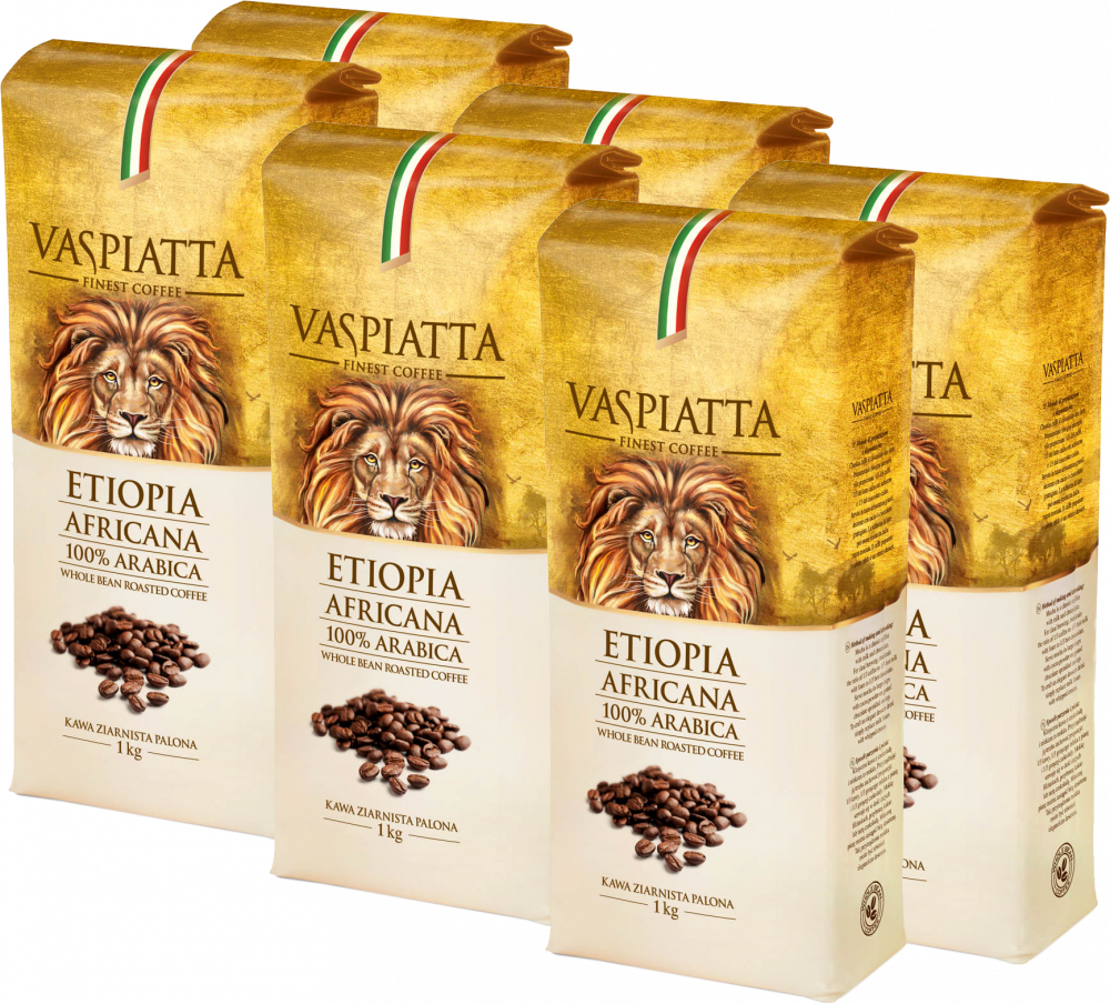 6x Kawa Ziarnista Vaspiatta Africana, 1kg