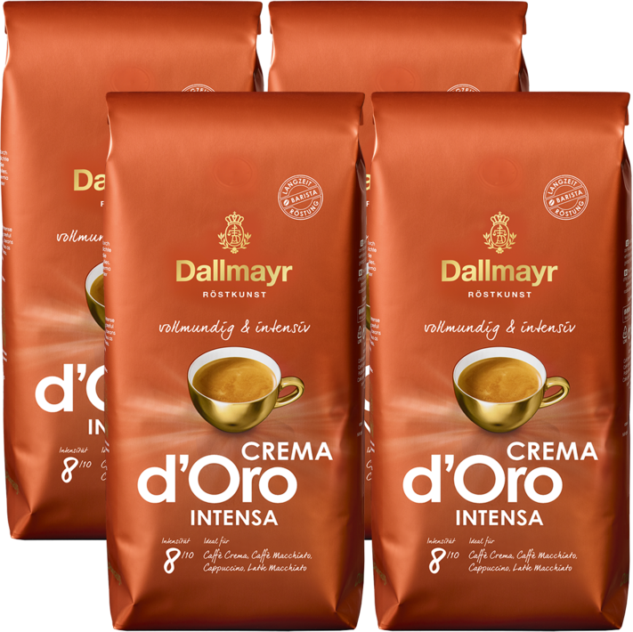 4x Kawa ziarnista Dallmayr Crema d'Oro Intensa, 1kg
