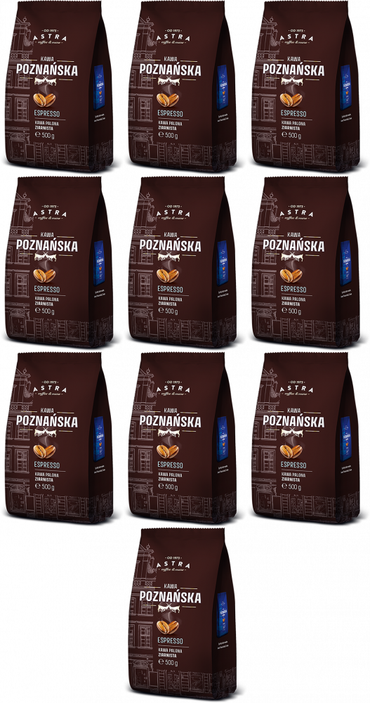 10x Kawa ziarnista Astra Poznańska Espresso, 500g