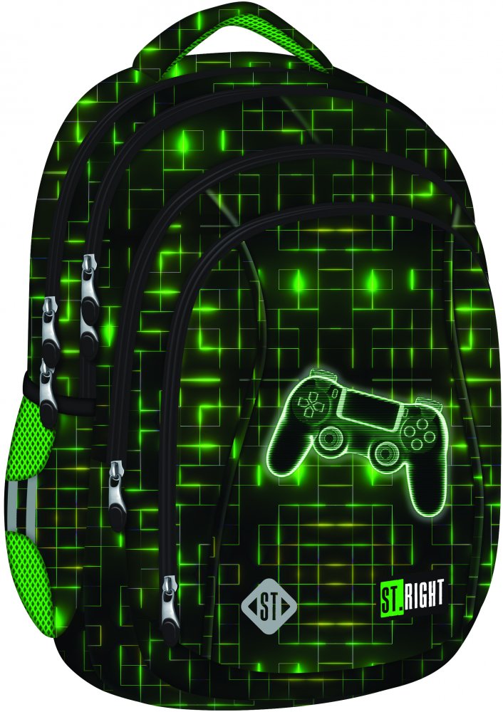 Plecak szkolny St. Right BP4, czterokomorowy, 26l, 43x32x20cm, Neon Pad
