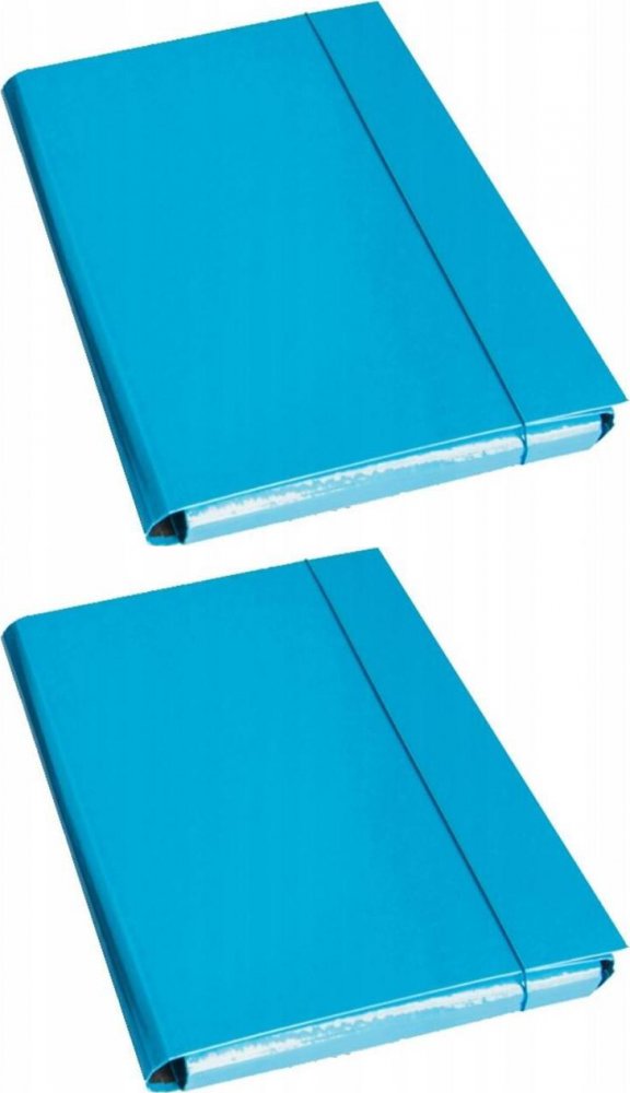 2x Teczka kartonowa z gumką Barbara, 3-skrzydłowa, 20mm, niebieski