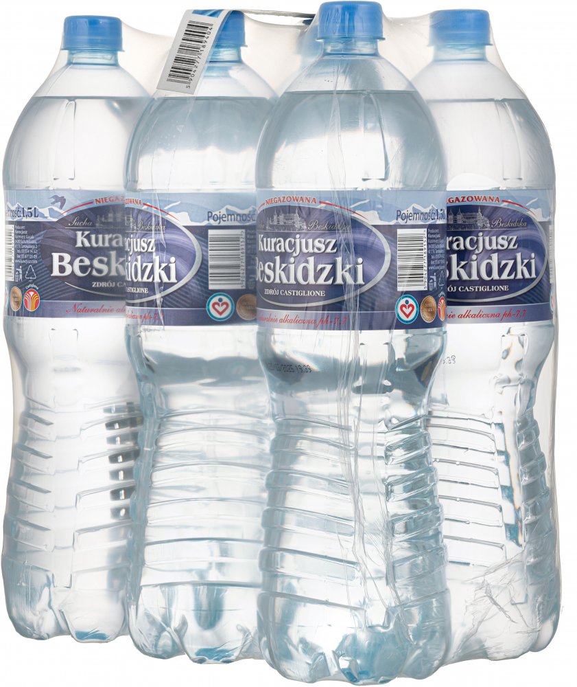 6x Woda niegazowana Kuracjusz Beskidzki, 1.5l, butelka PET