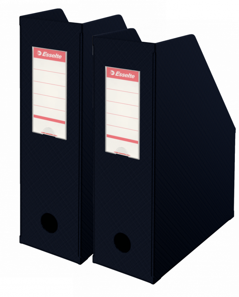 2x Organizer kartonowy na dokumenty Esselte Vivida, składany , A4, 70mm, do 700 kartek czarny