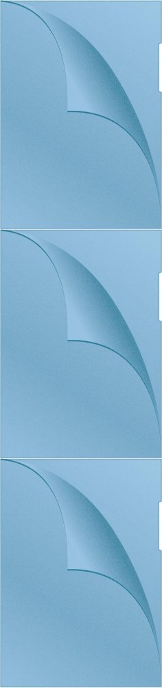 3x Ofertówki groszkowe Q-connect, "L", A4, 120 μm, 100 sztuk, niebieski