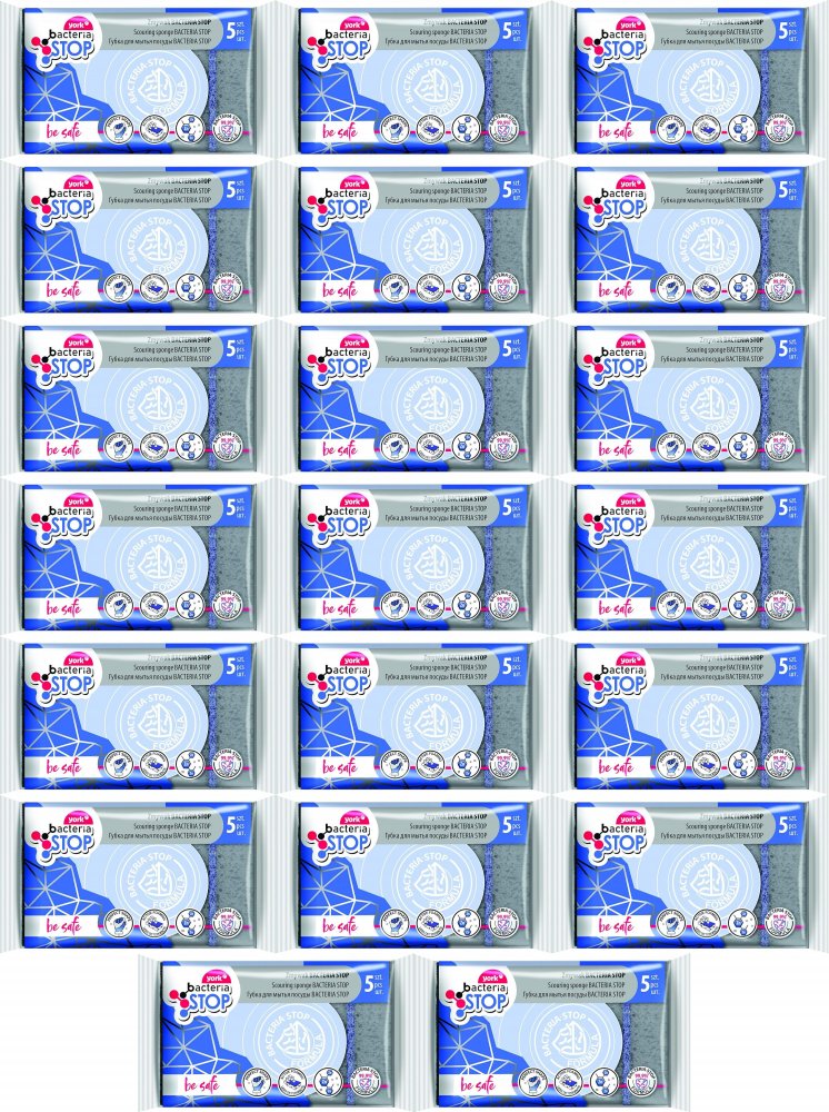 20x Zmywak kuchenny York Bacteria Stop, 5 sztuk