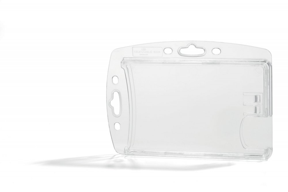 Etui na dwie karty identyfikacyjne Durable, 54x85 mm, 10 sztuk, przezroczysty
