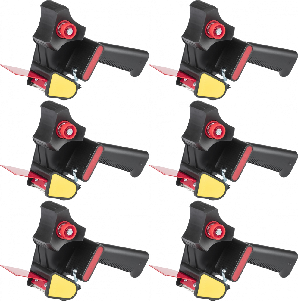 6x Dyspenser do taśmy pakowej Scotch, HE-180, 50x66mm, czarny, bez taśm