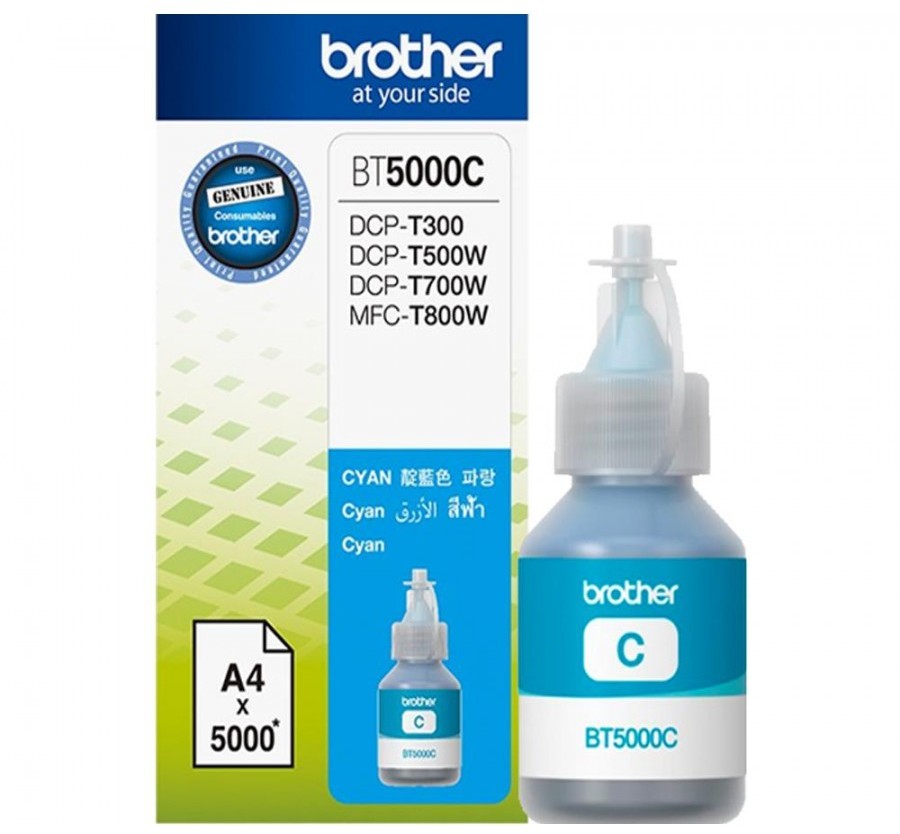 Tusz Brother (BT5000C), 5000 stron, cyan (błękitny)