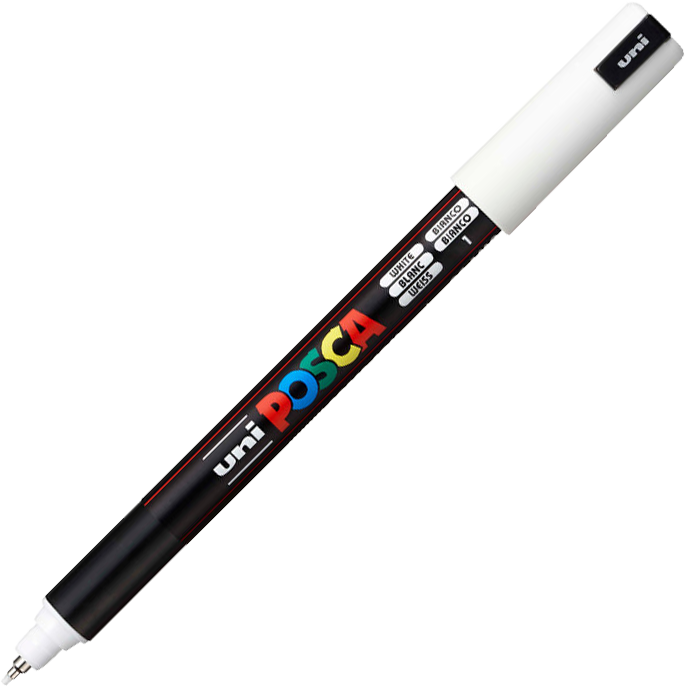 Marker Posca PC-1MR, z farbą plakatową, 0.7mm, biały
