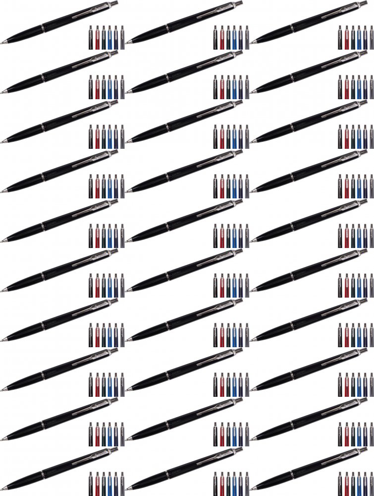 100x Długopis automatyczny Zenith 7, 0.8mm, mix kolorów obudowy, wkład niebieski