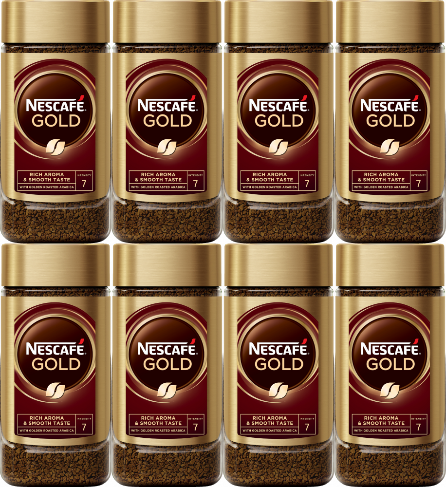 8x Kawa rozpuszczalna Nescafé Gold, 200g