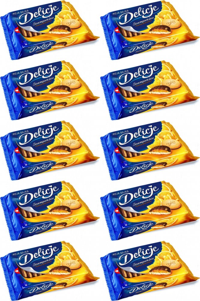 10x Ciastka Delicje Mondelez, pomarańczowy, 294g