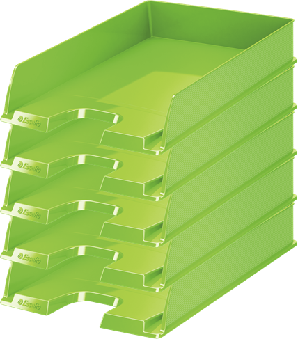 5x Półka na dokumenty Esselte Europost Vivida, A4, plastikowa, zielony