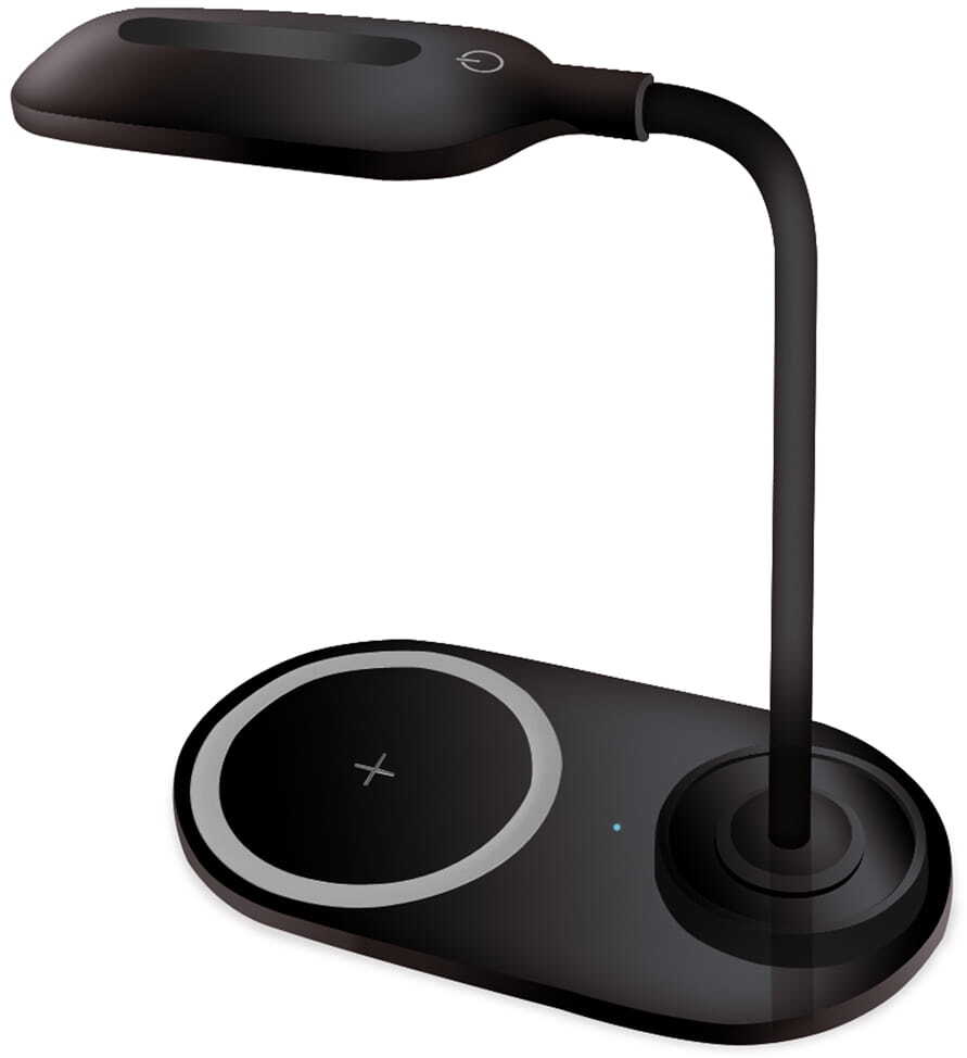 Lampka na biurko z ładowarką bezprzewodową Platinet PDL1930, 3W, czarny