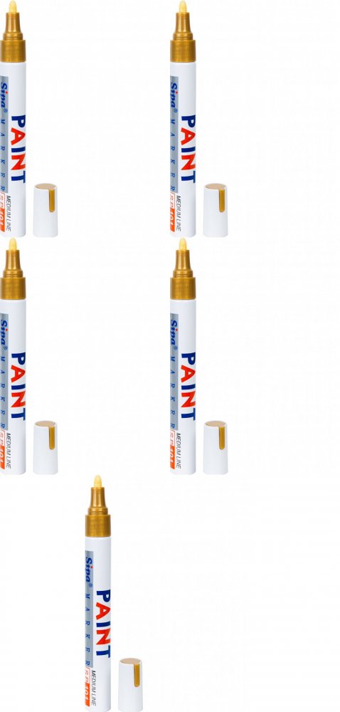 5x Marker olejowy Sipa 101, okrągła, 1-3mm, złoty
