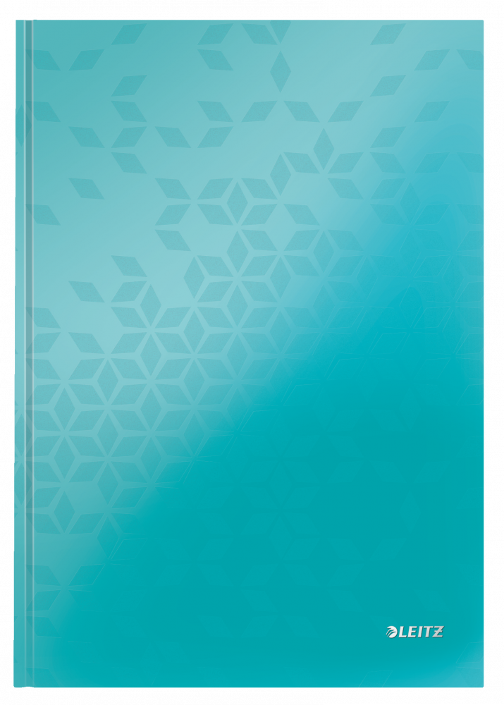 Brulion w kratkę Leitz Wow, A4, twarda oprawa, 80 kartek, turkusowy