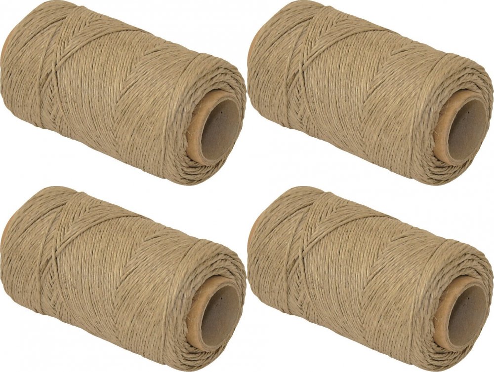 4x Nici lniane Q-Connect, nabłyszczane, 170m, 100g, szary