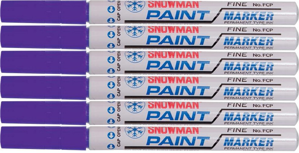 6x Marker olejowy Snowman, średni, okrągła, fioletowy