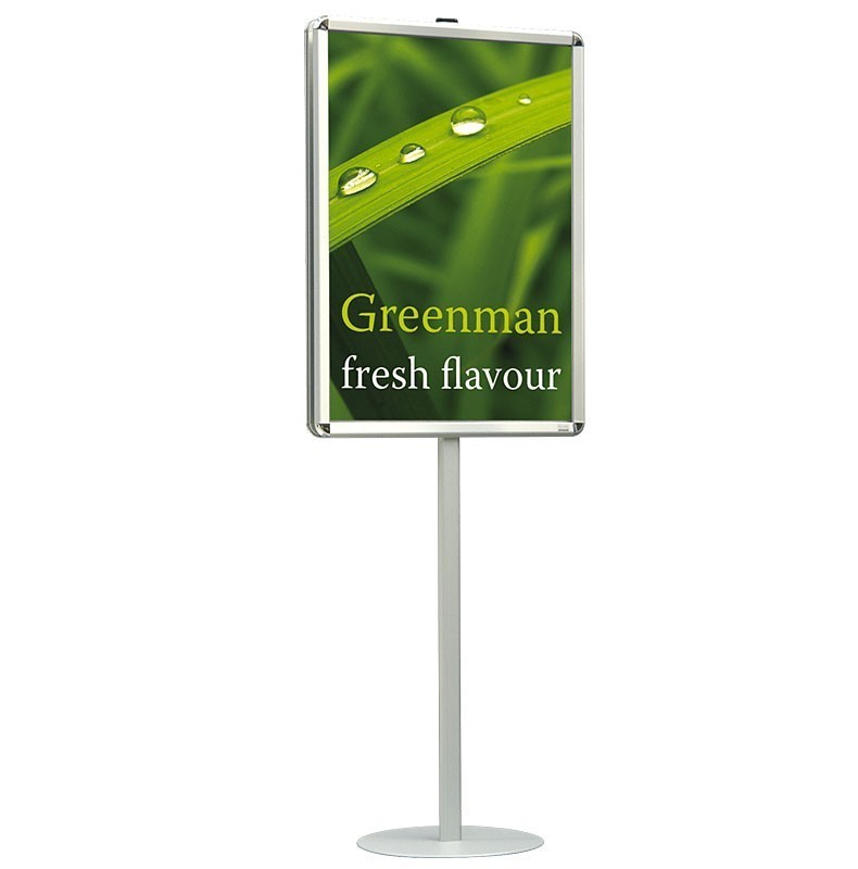 Tablica informacyjna 2x3, podłogowa, A2, 463x637mm, srebrny