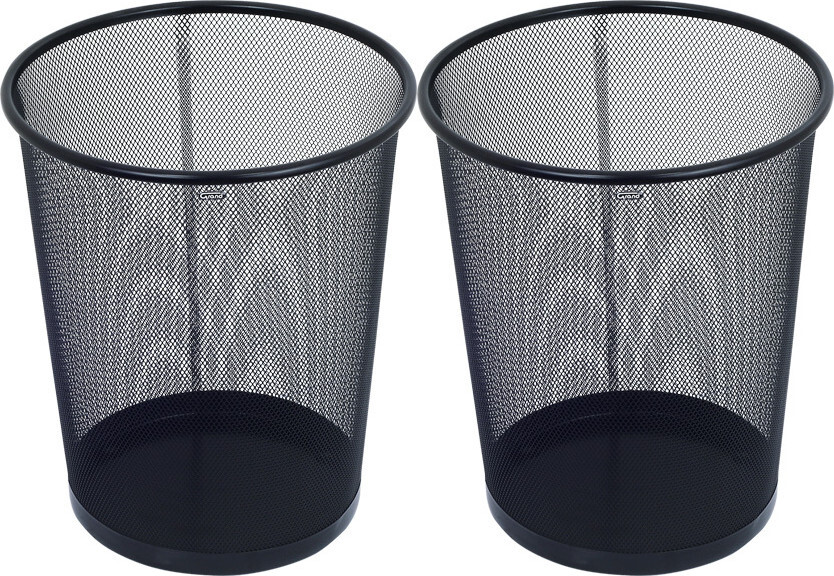 2x Kosz na śmieci Grand GR-018, metalowy, 19l, czarny