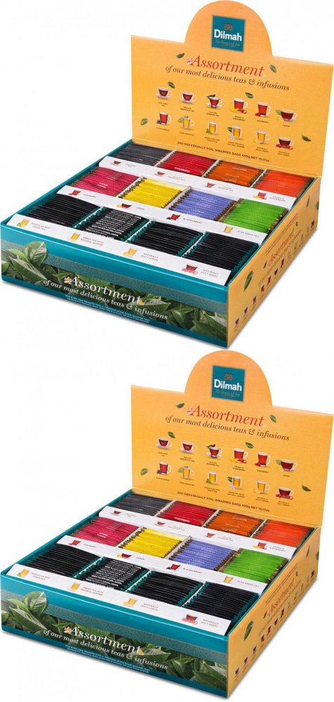 2x Zestaw herbat w kopertach Dilmah Pick & Mix, 12 smaków, 240 sztuk x 2g/1.5g