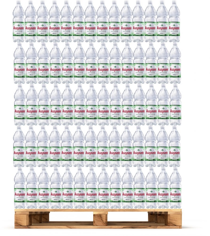 504x Woda niegazowana niskonasycona CO2 Muszynianka, wapniowo-magnezowa, 1.5l, butelka PET