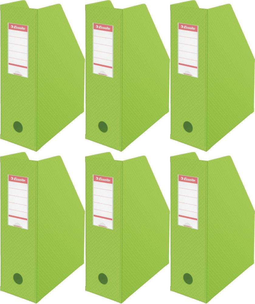 6x Organizer PCV na dokumenty składany Esselte, A4, 100mm, do 1000 kartek zielony