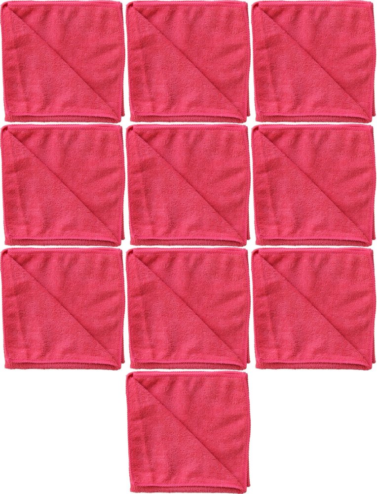 10x Ściereczka z mikrofibry Merida, 35x35cm, 1 sztuka, czerwony