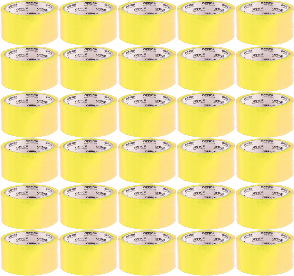 36x Taśma pakowa Office Products, akryl, 48mmx50yd, żółty