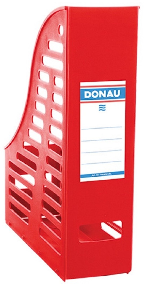 Organizer składany na dokumenty i czasopisma Donau, A4, 85mm, do 850 kartek czerwony