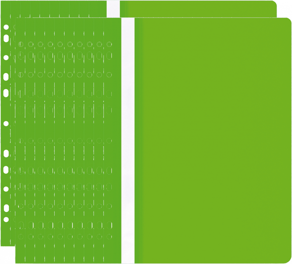 25x Skoroszyt plastikowy oczkowy Office Products, A4, do 200 kartek, zielony