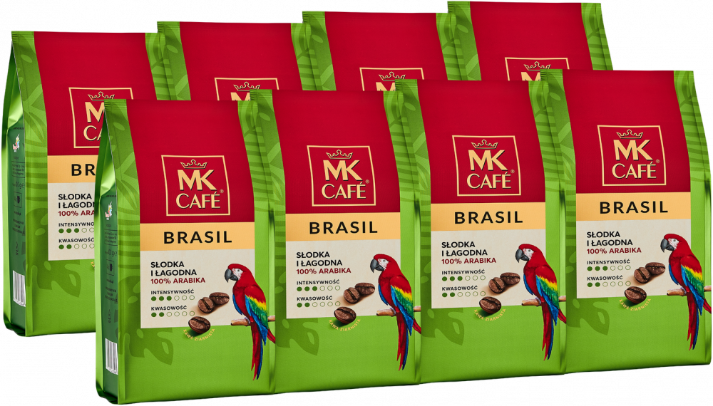 8x Kawa ziarnista MK Cafe Brasil, 400g