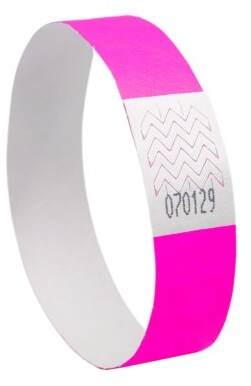 Opaski na nadgarstek Avery Zweckform, TYVEK , 256x19mm, 500 sztuk, różowy neonowy