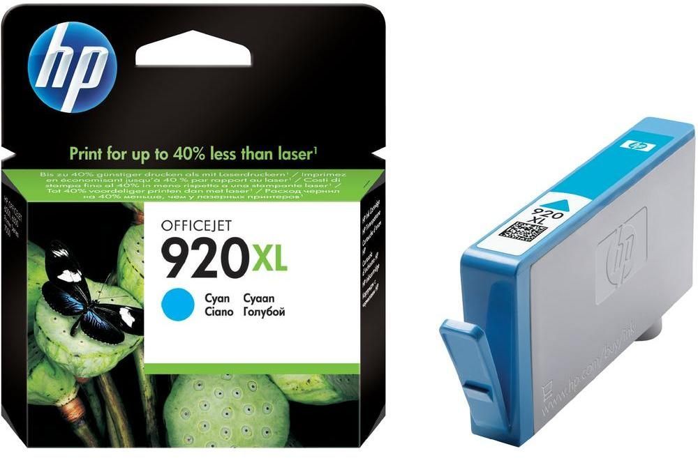 Tusz HP 920XL (CD972AE), 700 stron, cyan (błękitny)
