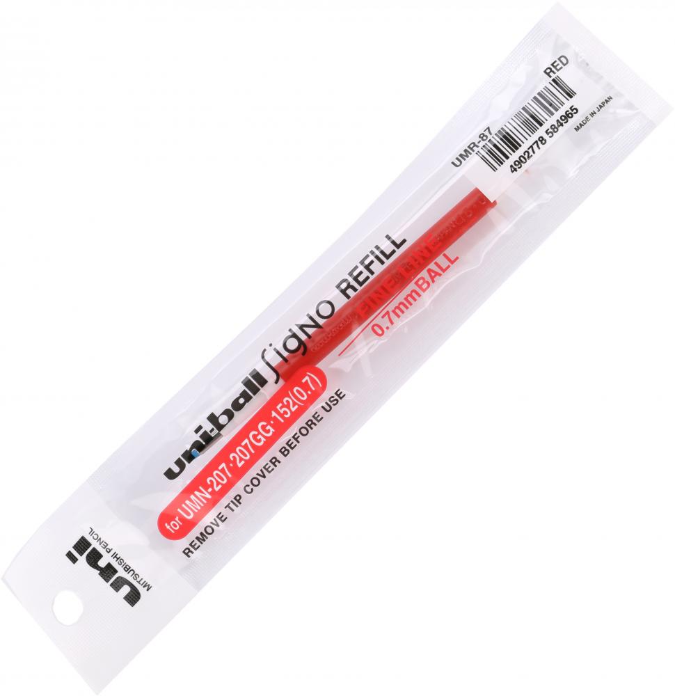 Wkład UMR-87 do długopisu żelowego Uni, UMN-152/UMN-207, 0.7mm, czerwony