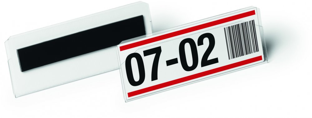 Kieszeń magnetyczna Durable Hard Cover, 100x38mm, 10 sztuk, transparentny