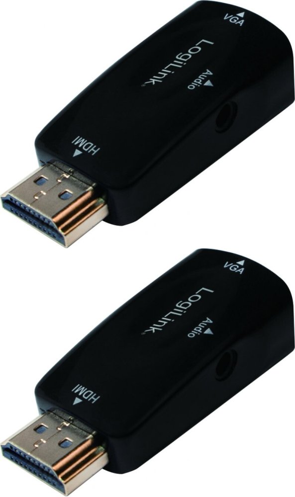 2x Konwerter LogiLink HDMI męski na VGA żeński, czarny